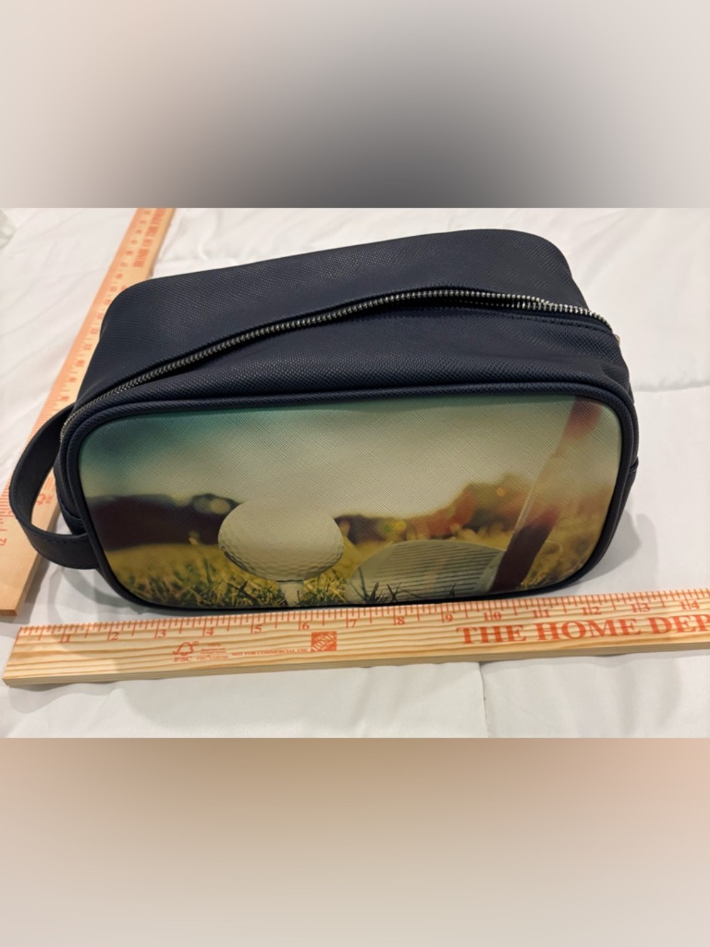 T Harris Navy Golf Print Travel Dopp Kit - Picture 2 of 6